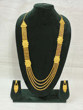 Long Layered Necklace Set with Gold Plating