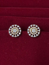 CZ Dual tone Stupendous Round Stud