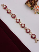 Kundan Ruby Exquisite Line Bracelet