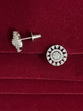 CZ Silver tone Stupendous Round Stud