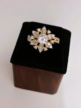 CZ luxury floral Finger Ring