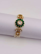 Kundan Emerald Luxe Bloom Bracelet