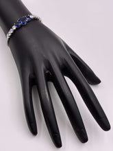 CZ White blue Line Bracelet