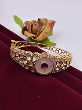 Kundan Ruby Luxe Openable Kada