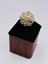 CZ Two Tone Luxe Finger Ring