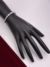 CZ Silver tone Single Line Bracelet