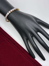 CZ Two tone Single Line Bracelet