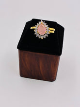 CZ Pink Pear Shape Finger Ring