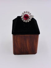 CZ Ruby Luxe Round Finger Ring