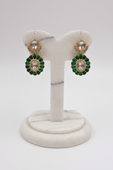 Kundan Green Glory Designer Earring
