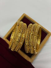 Contemporary Gold Plated Bangle set