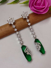 CZ emerald green designer Dangle earring