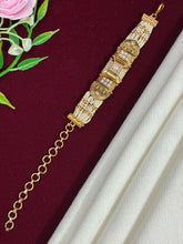 Antique Gold Pearl Designer Bracelet