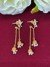 Antique Long Delicate Dangle Jhumka Earring