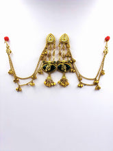 Antique Meenakari Heritage Earrings with ear chain