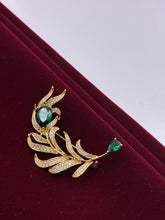 CZ Emerald Designer Brooch
