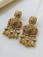 Kundan Meenakari Designer Dangle Earring
