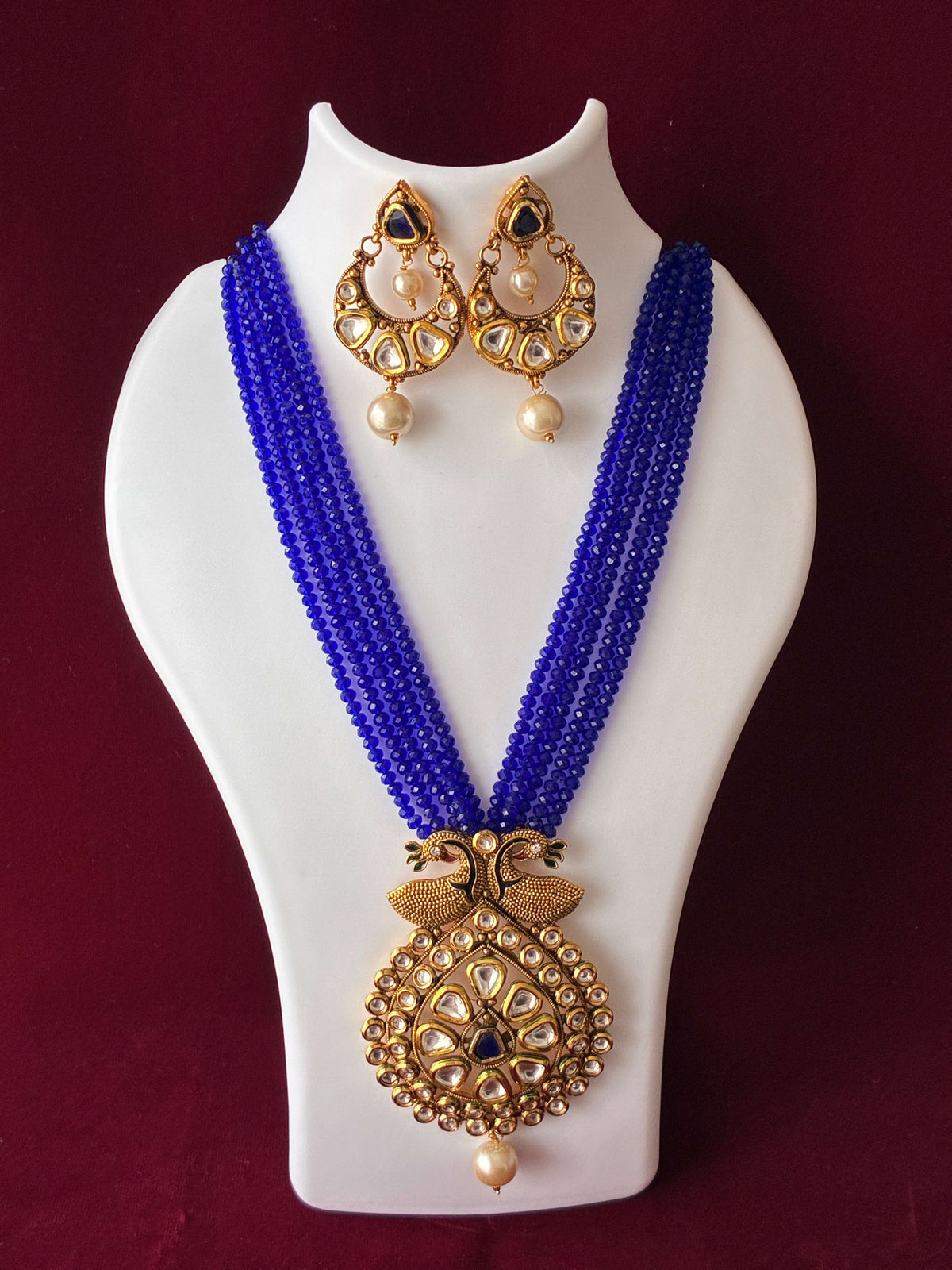 Antique Peacock Design Necklace Set