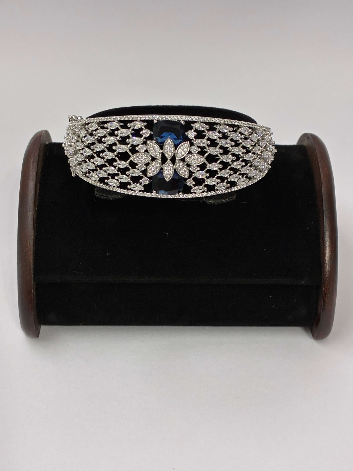 CZ openable Sapphire Blue Designer Kada
