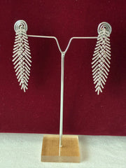 CZ Sparkling Drop Leaf Necklace Set