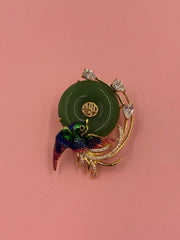 Beautiful Peacock Brooch