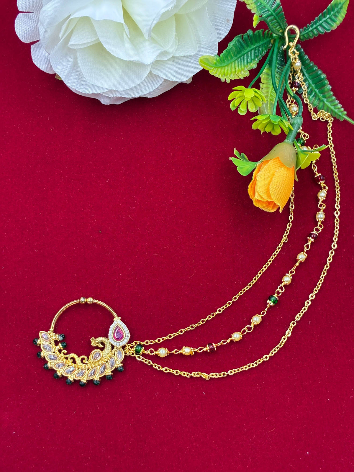 Antique peacock design Nose Ring