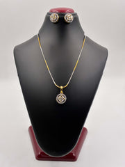 CZ Compound Solitaire Pendant Set