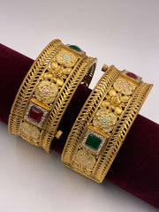 Antique Rajwadi Broad Openable Bangle