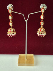 Kundan Meenakari Jhumka Earring