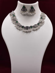 Oxidised Pearl Necklace set