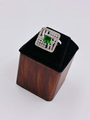 CZ Emerald Square Shape Finger Ring