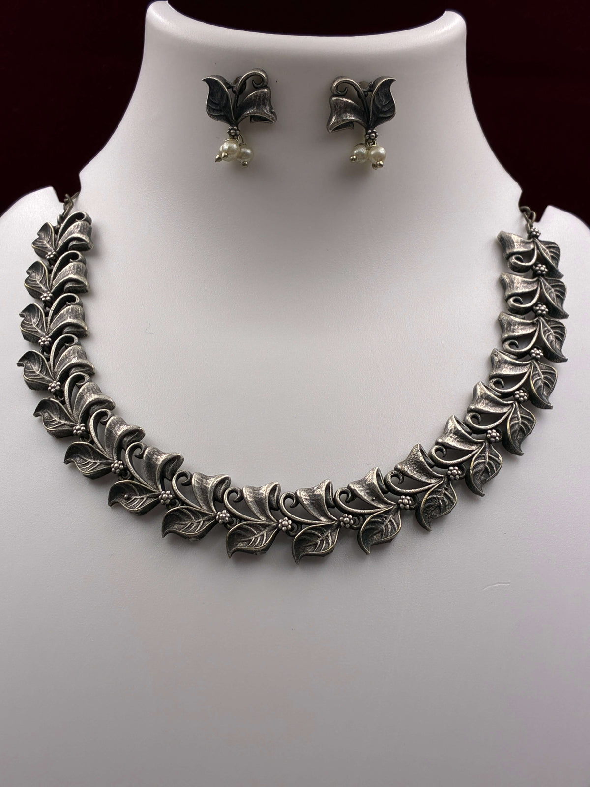 Oxidised Statement Necklace set