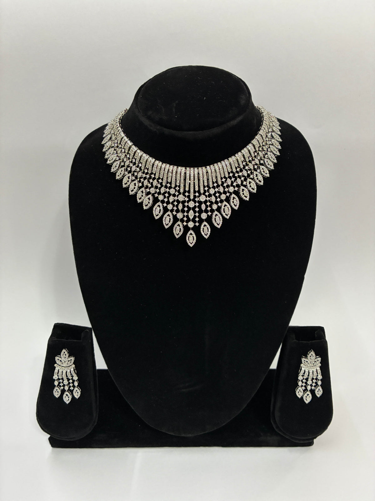 CZ Designer Choker Necklace Set