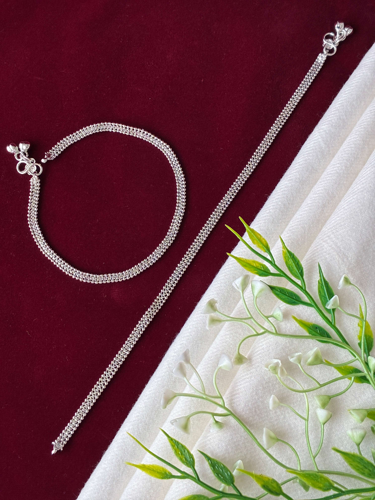 Antique Silver Glow Payal