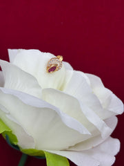 Kundan Ruby Polki designer Nose Ring