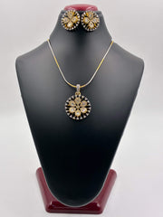 CZ Majestic Floral Pendant Set