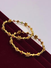 CZ Beautiful Floral Bangle