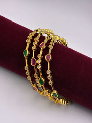 CZ Ruby Green charming Bangle