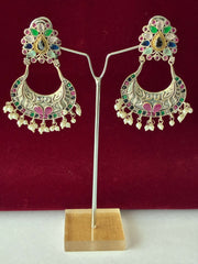 Oxidised Multicolored Earring