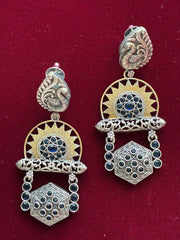 Oxidised Long Earring