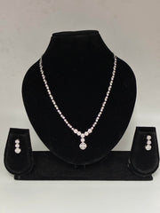 CZ Preset Floral Necklace Set