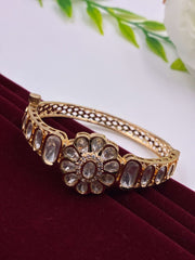 Kundan Elegant Floral Openable Kada