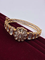 Kundan Elegant Floral Openable Kada
