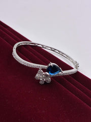 CZ Blue Petal Openable Kada