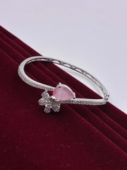 CZ Pink Petal Openable Kada