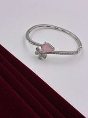 CZ Pink Petal Openable Kada