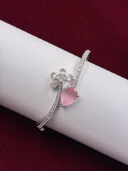 CZ Pink Petal Openable Kada