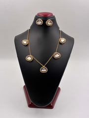 Kundan Penta Drop Designer Pendant Set