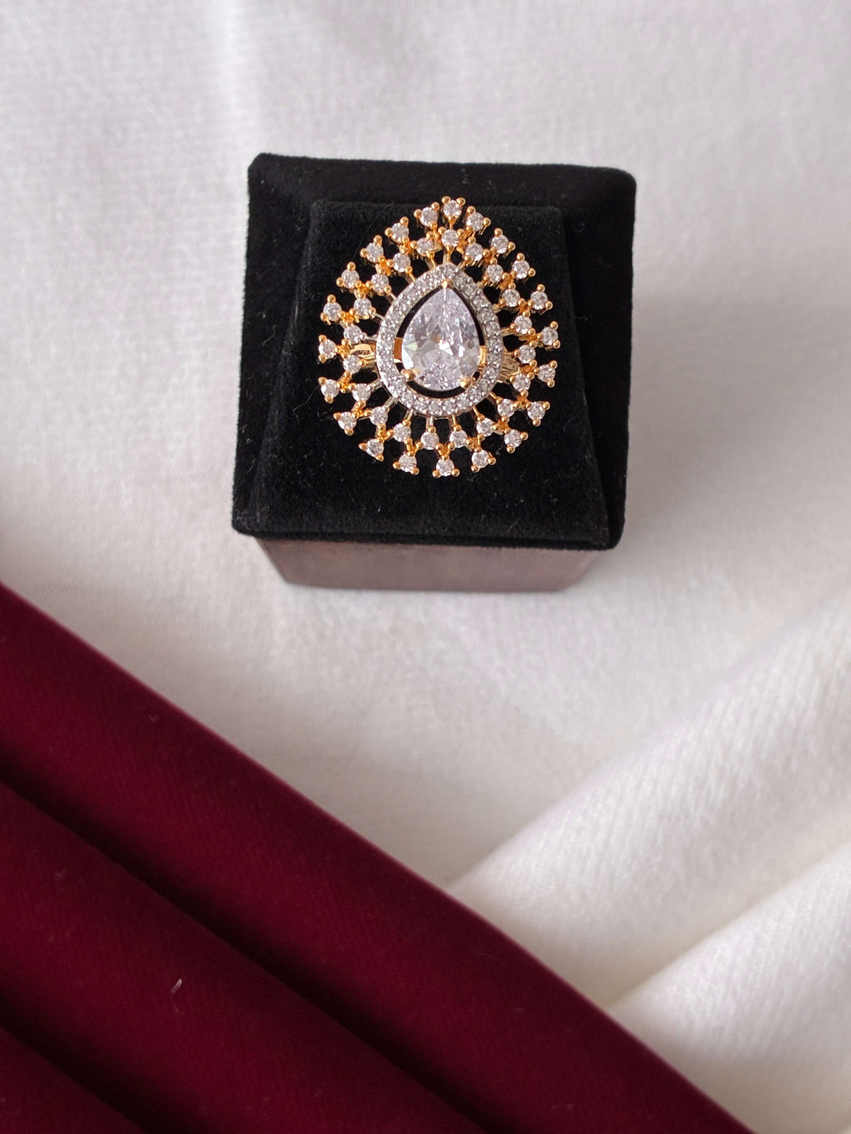 CZ Designer Finger Ring