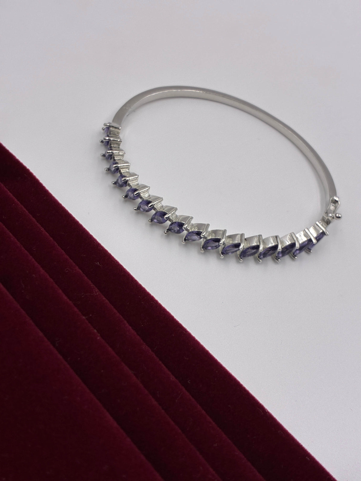 CZ Lavender Linear Openable Kada